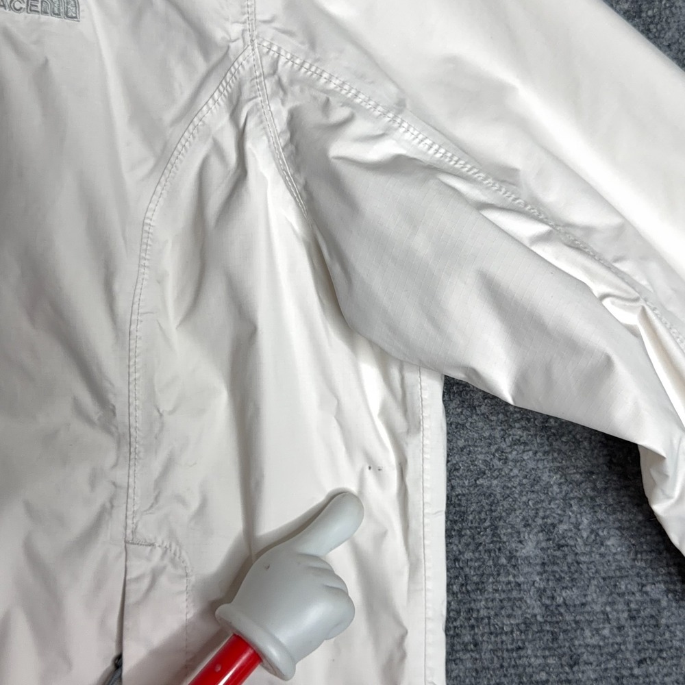 The North Face Resolve Jacket Womens XL White Waterproof Hooded Rain Shell Coat - Picture 6 of 12